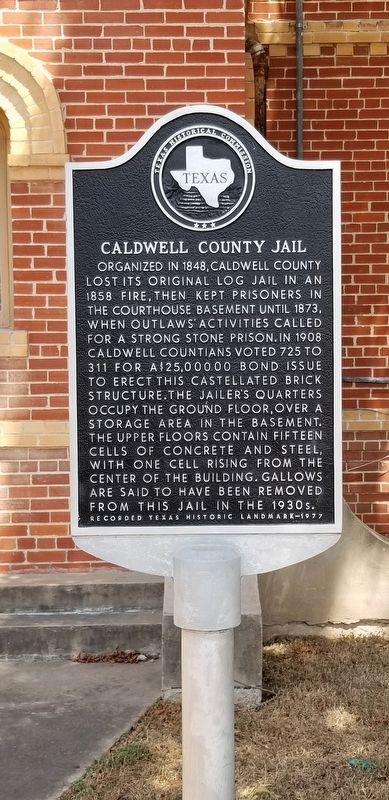 Caldwell County Jail Marker image. Click for full size.