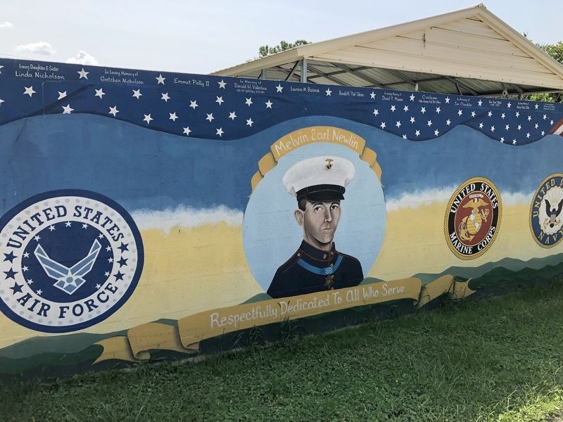 Veterans Memorial Mural Marker image. Click for full size.