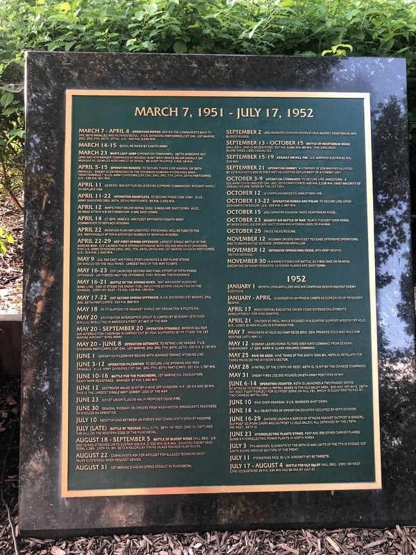 Korean War Chronology image. Click for full size.