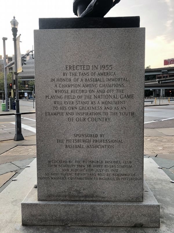 J.P. "Honus" Wagner Marker. Click for full size. J.P. "Honus" Wagner Marker image. Click for full size.