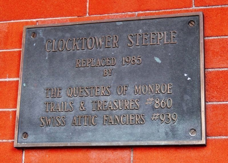 Clocktower Steeple Replacement plaque image. Click for full size.