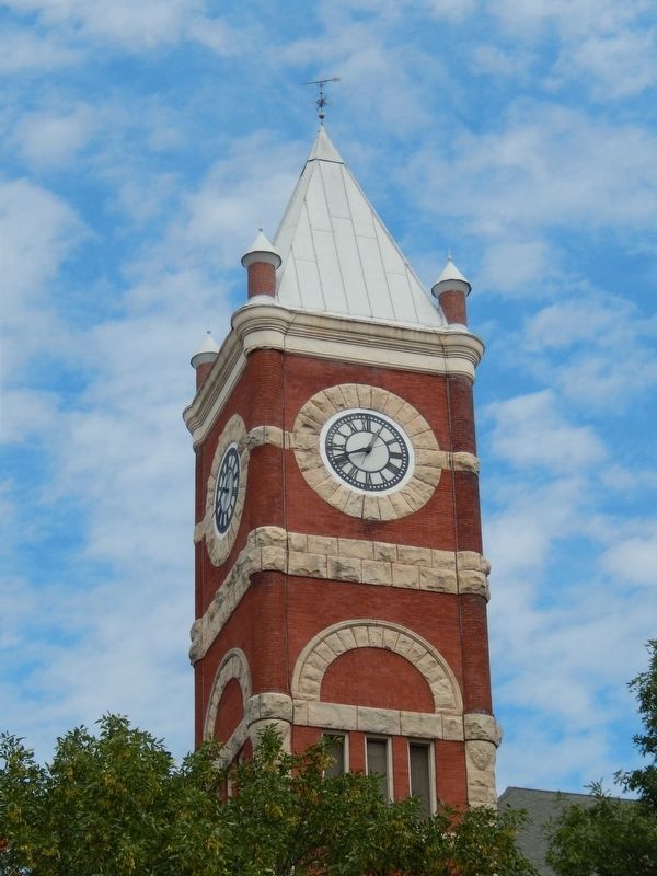 Historic Green County Courthouse Clocktower. Click for full size. Historic Green County Courthouse Clocktower image. Click for full size.
