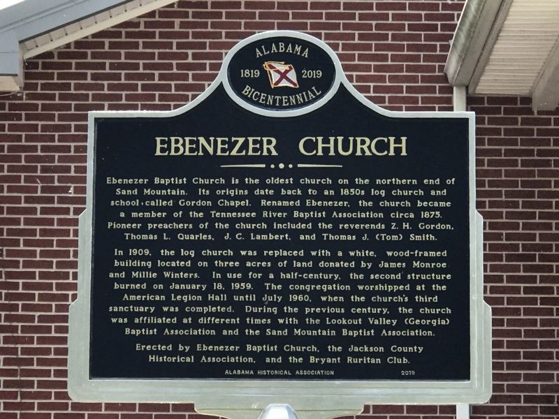 Ebenezer Church Marker image. Click for full size.