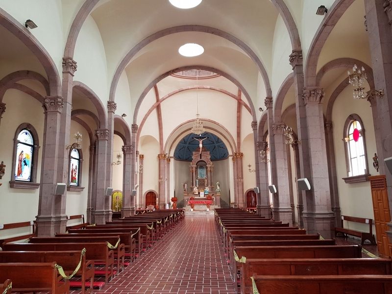 An interior view of the San Juan Bautista church image. Click for full size.