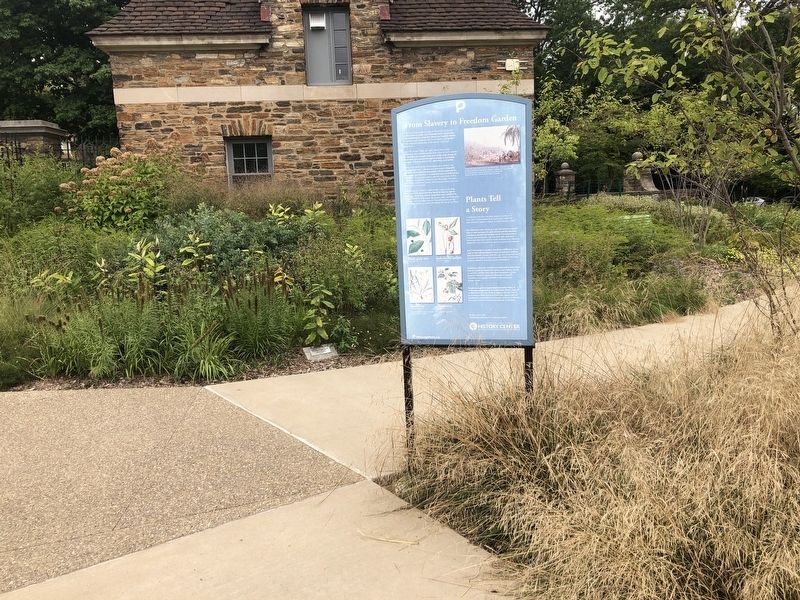 From Slavery to Freedom Garden Marker image. Click for full size.