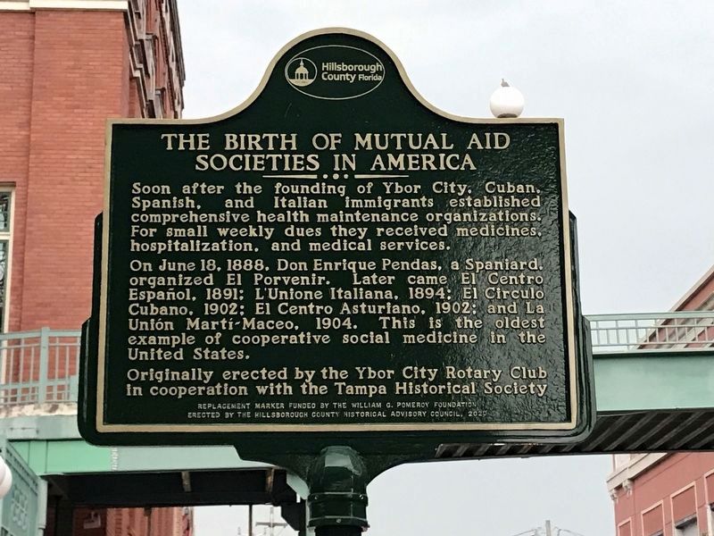 The Birth of Mutual Aid Societies in America Marker image. Click for full size.