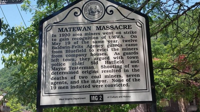 Matewan Massacre Marker image. Click for full size.
