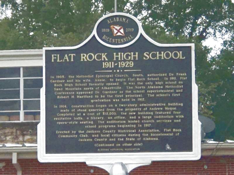 Flat Rock High School Marker image. Click for full size.