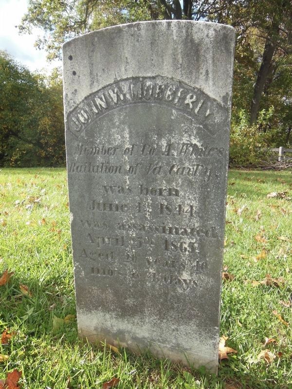 John W. Mobberly Gravestone. Click for full size. John W. Mobberly Gravestone image. Click for full size.