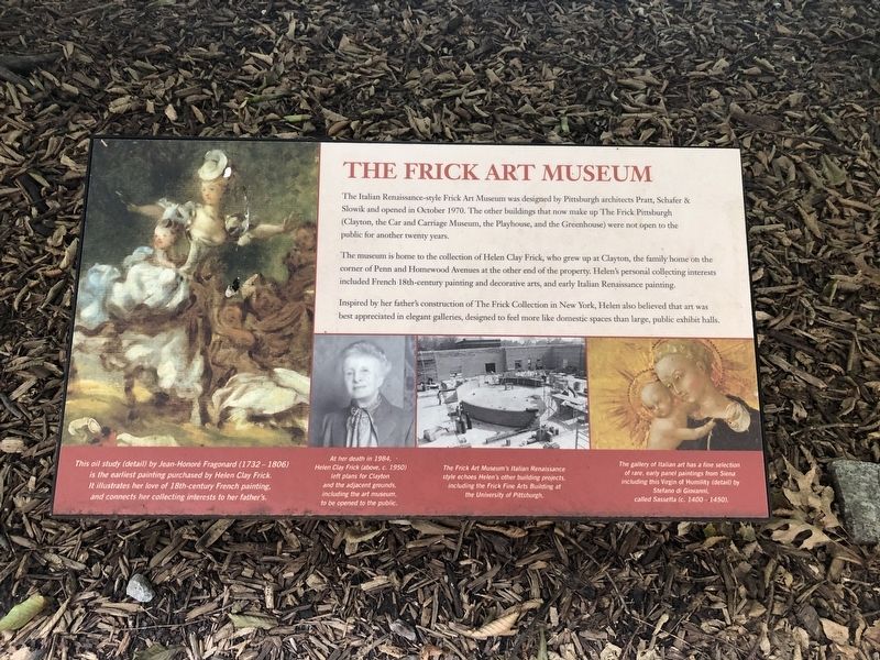 The Frick Art Museum Marker image. Click for full size.