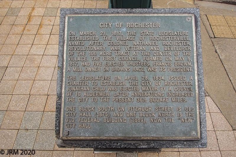 City of Rochester Marker image. Click for full size.