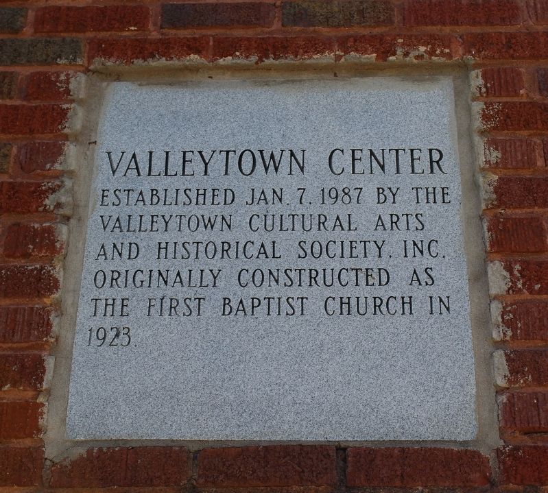 Valleytown Center Marker image. Click for full size.