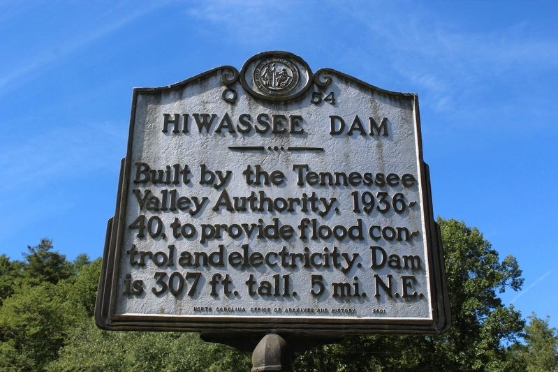 Hiwassee Dam Marker image. Click for full size.
