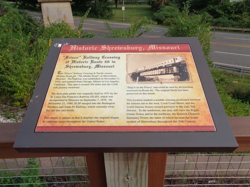 Historic Shrewsbury, Missouri Marker image. Click for full size.