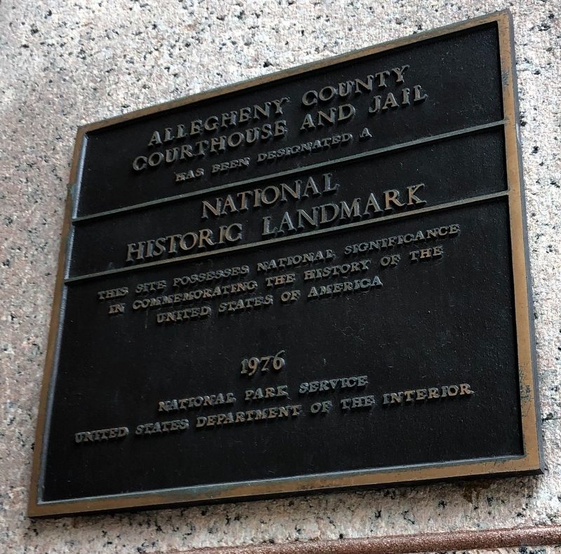 Allegheny County Courthouse and Jail Marker image. Click for full size.