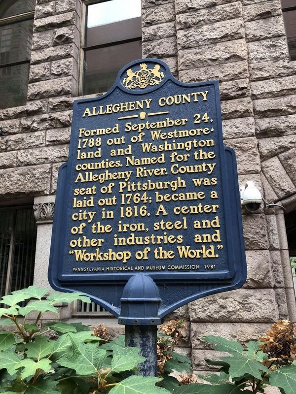Allegheny County Marker image. Click for full size.