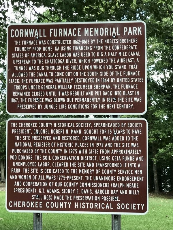Cornwall Furnace Memorial Park Marker image. Click for full size.