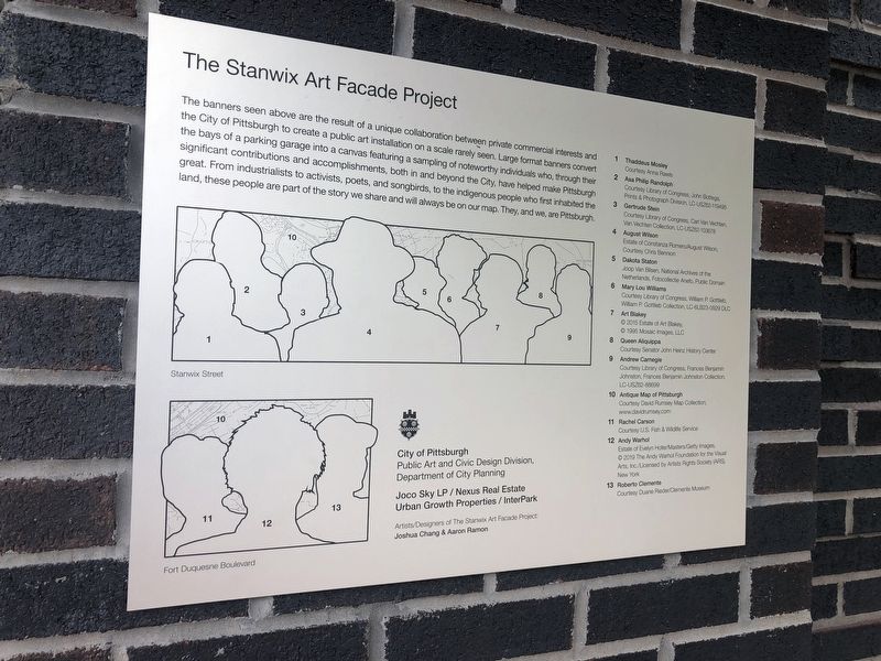 The Stanwix Art Facade Project Marker image. Click for full size.