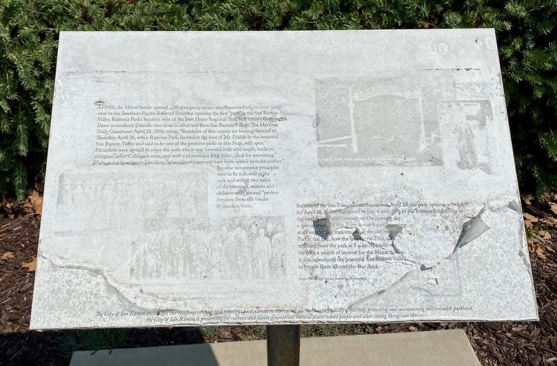 History of Ramona Park Marker image. Click for full size.