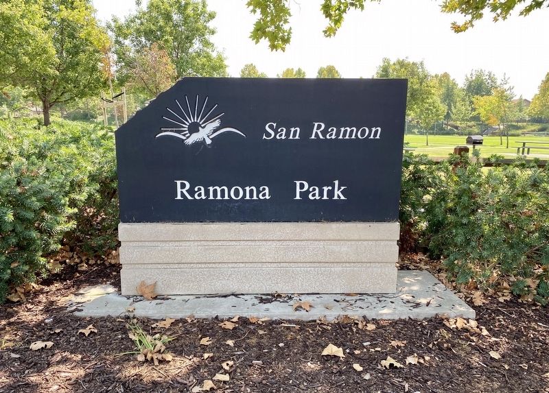 Ramona Park sign image. Click for full size.