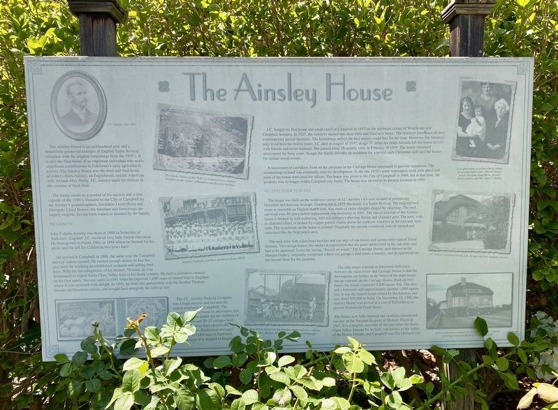 The Ainsley House Marker image. Click for full size.