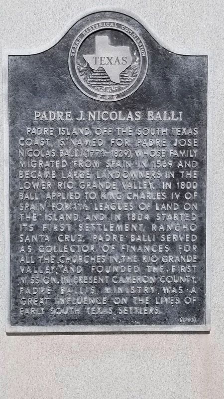 Padre J. Nicolas Balli Marker image. Click for full size.
