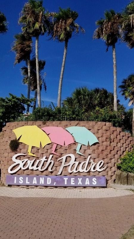 The Entrance to South Padre Island is near the marker image. Click for full size.