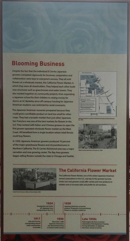 Blooming Business Marker - other side image. Click for full size.