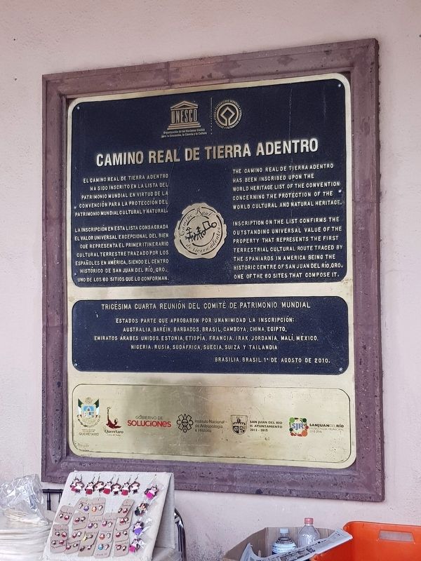 Historic Center of San Juan del Río Marker. Click for full size. Historic Center of San Juan del Río Marker image. Click for full size.