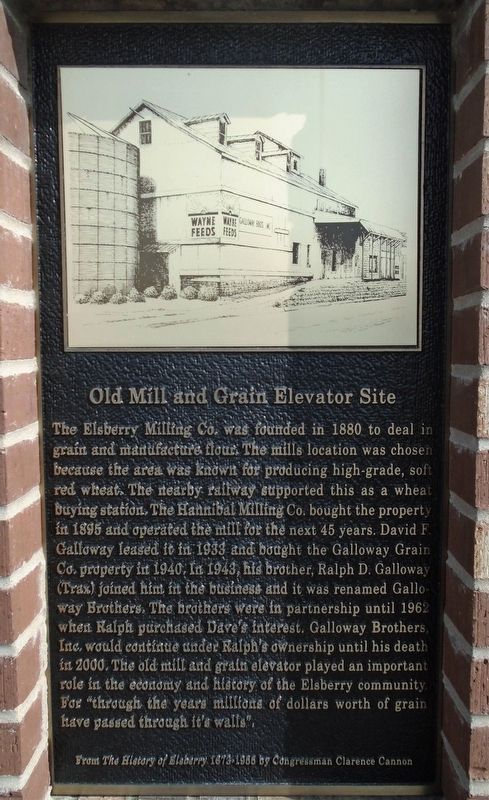 Old Mill and Grain Elevator Site Marker image. Click for full size.