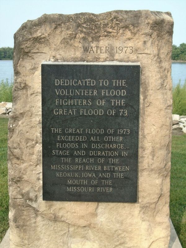 Great Flood of 73 Volunteer Flood Fighters Marker image. Click for full size.