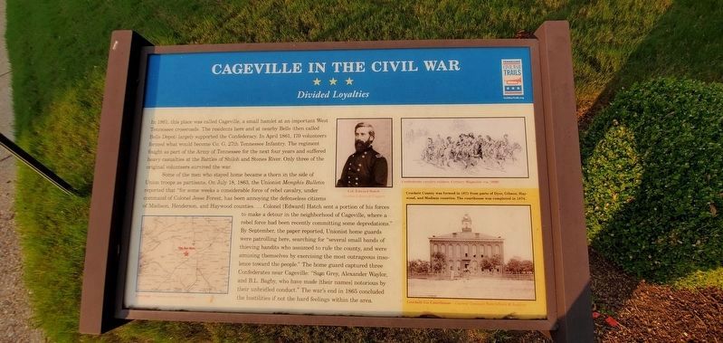 Cageville in the Civil War Marker. Click for full size. Cageville in the Civil War Marker image. Click for full size.
