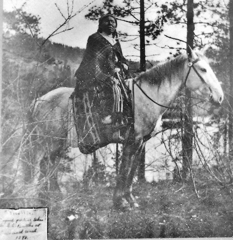 Marker detail: Wenatchi Woman near Leavenworth, 1897 image. Click for full size.