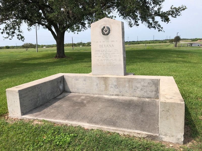Site of the Old Town of Texana Marker. Click for full size. Site of the Old Town of Texana Marker image. Click for full size.