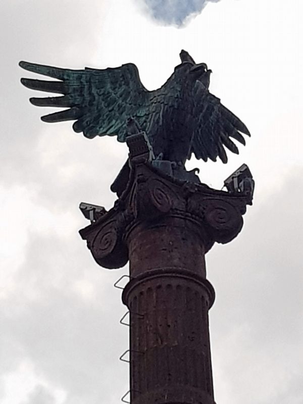 The National Independence Monument's eagle image. Click for full size.