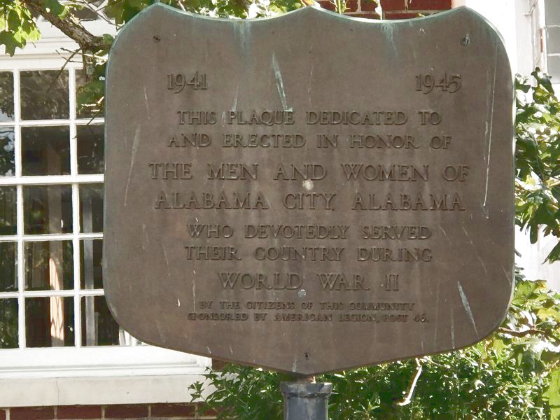 Alabama City World War II Veterans Monument. Click for full size. Alabama City World War II Veterans Monument image. Click for full size.