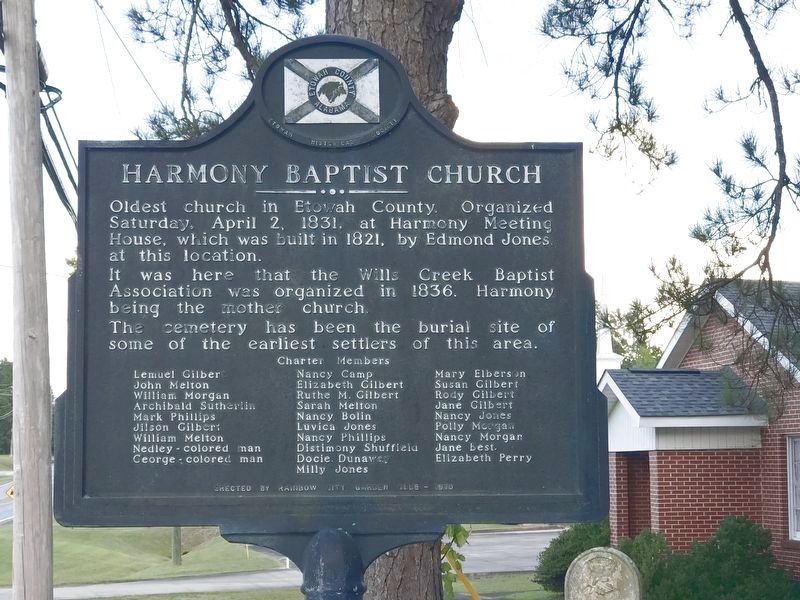 Harmony Baptist Church Marker. Click for full size. Harmony Baptist Church Marker image. Click for full size.