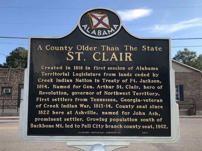 A County Older Than The State, St. Clair County Marker (Replacement) image. Click for full size.