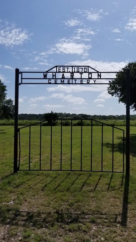 Gate to Wharton Cemetery image. Click for full size.