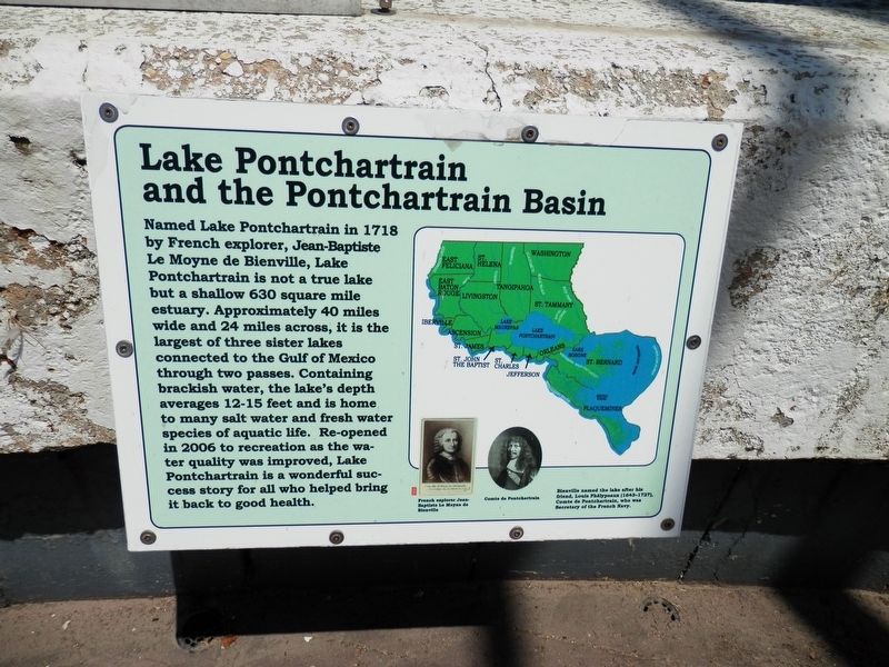 Lake Pontchartrain and the Pontchartrain Basin Marker image. Click for full size.