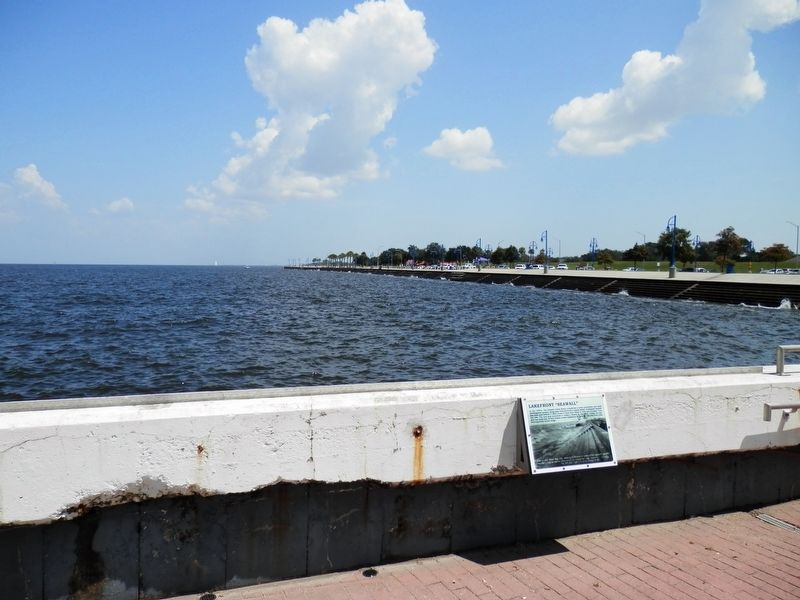 Lakefront "Seawall" Marker. Click for full size. Lakefront "Seawall" Marker image. Click for full size.