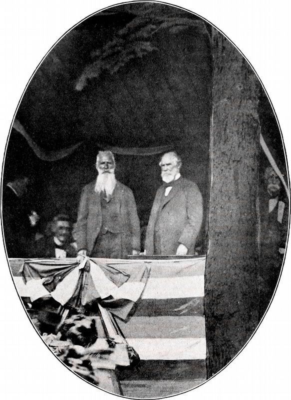 Daniel Freeman, The First Homesteader,<br>and Galusha A. Grow,<br>Father of The Homestead Law image. Click for full size.