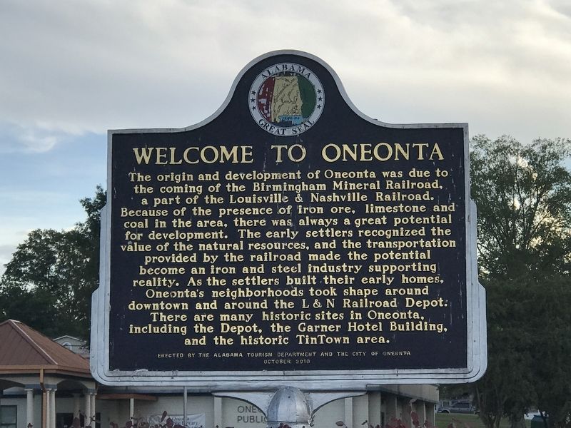 Welcome to Oneonta Marker image. Click for full size.