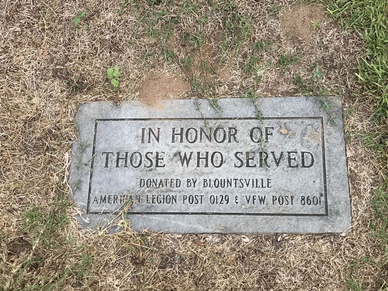 In Honor of Those Who Served Marker (First Stone) image. Click for full size.