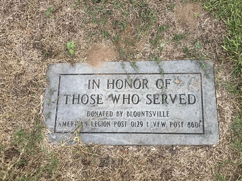 In Honor of Those Who Served Marker (First Stone). Click for full size. In Honor of Those Who Served Marker (First Stone) image. Click for full size.