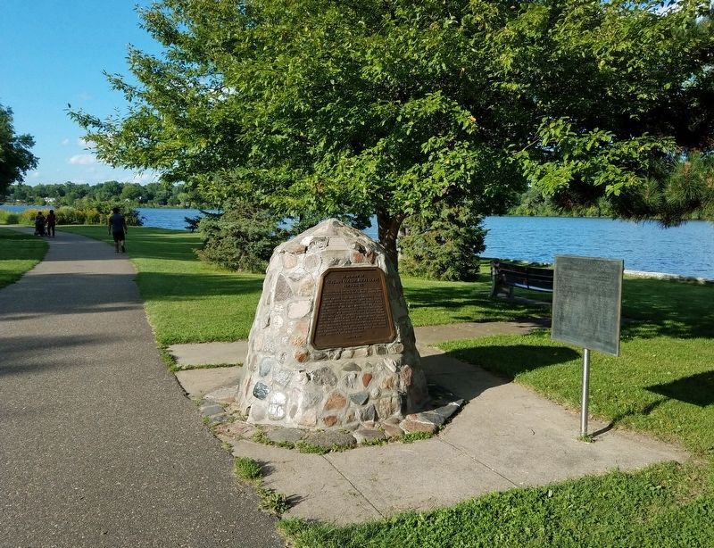 Civilian Conservation Corps Personnel Memorial near the shore of Lake Phalen image. Click for full size.