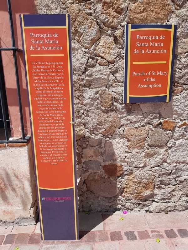 Parish of Santa María de la Asunción Marker. Click for full size. Parish of Santa María de la Asunción Marker image. Click for full size.