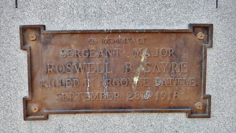 Sergeant Major Roswell B. Sayre Marker. Click for full size. Sergeant Major Roswell B. Sayre Marker image. Click for full size.