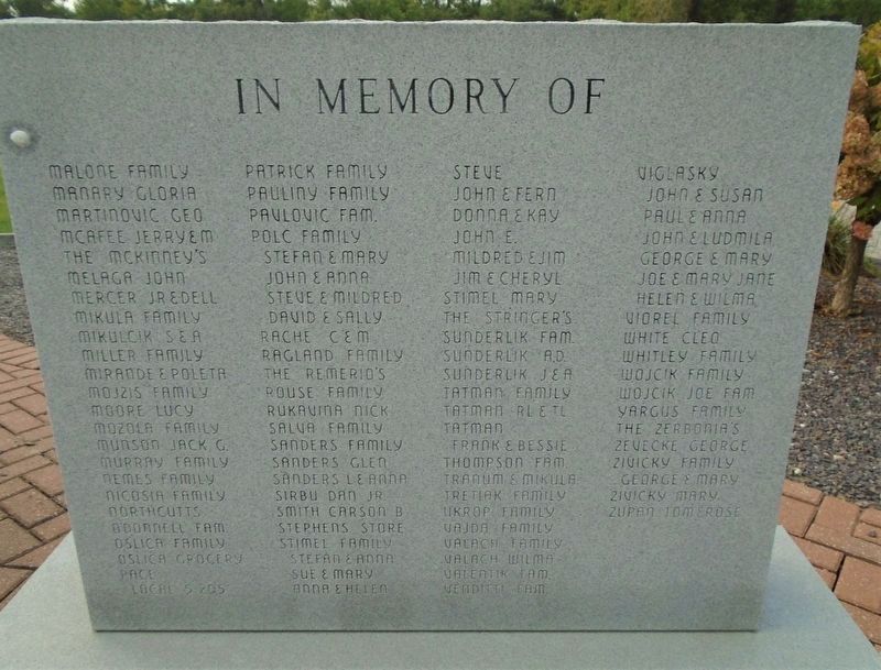 Ilasco Family Memorial Honor Roll image. Click for full size.