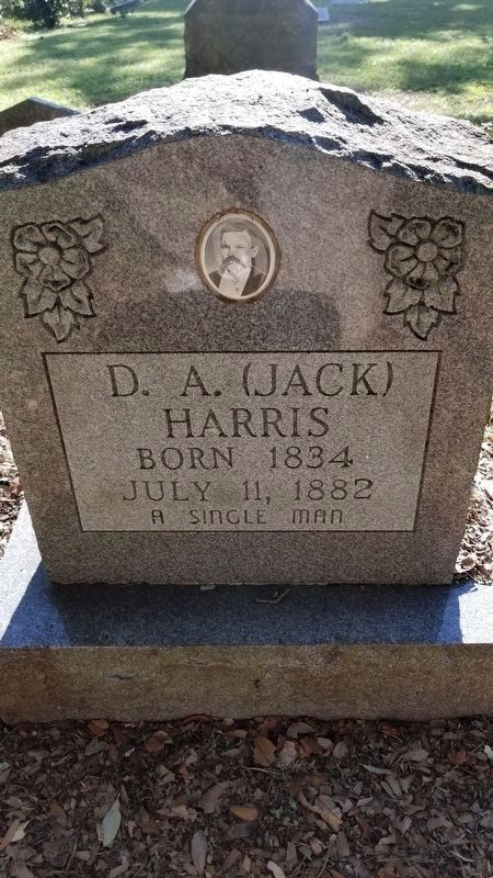 D.A. (Jack) Harris Tombstone. Click for full size. D.A. (Jack) Harris Tombstone image. Click for full size.